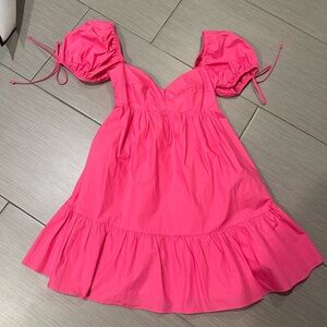 Hot pink babydoll dress
